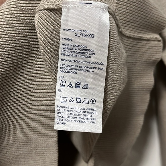 TOMMY HILFIGER Cotton Crew Neck Sweater, Size XL - Picture 8 of 9